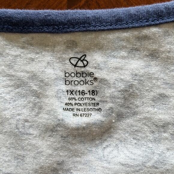 Bobbie Brooks Size 1X (16/18) Floral Print Knit Top Blouse - Picture 5 of 7